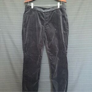 Skyes The Limit Pants Women L Black Velvet Stretch Pull On Casual Comfort